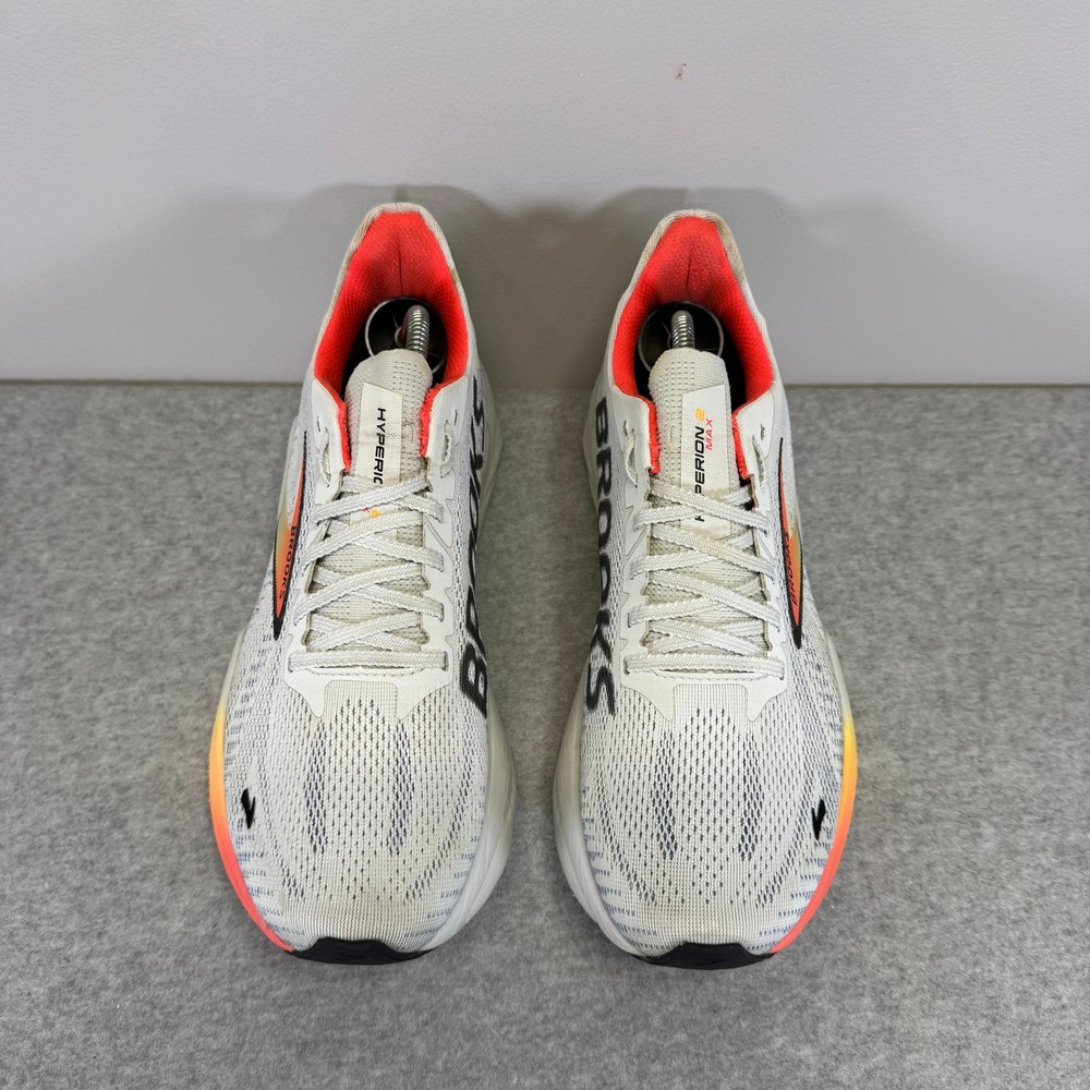 Brooks Hyperion Max 2 Womens Shoes Size 9 White & Orange Sneakers 1204231B443 - Picture 3 of 10